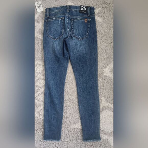 Joe's Jeans Icon Blondie Maeve Skinny Ankle Raw Hem Blue Size 25 - Picture 2 of 6